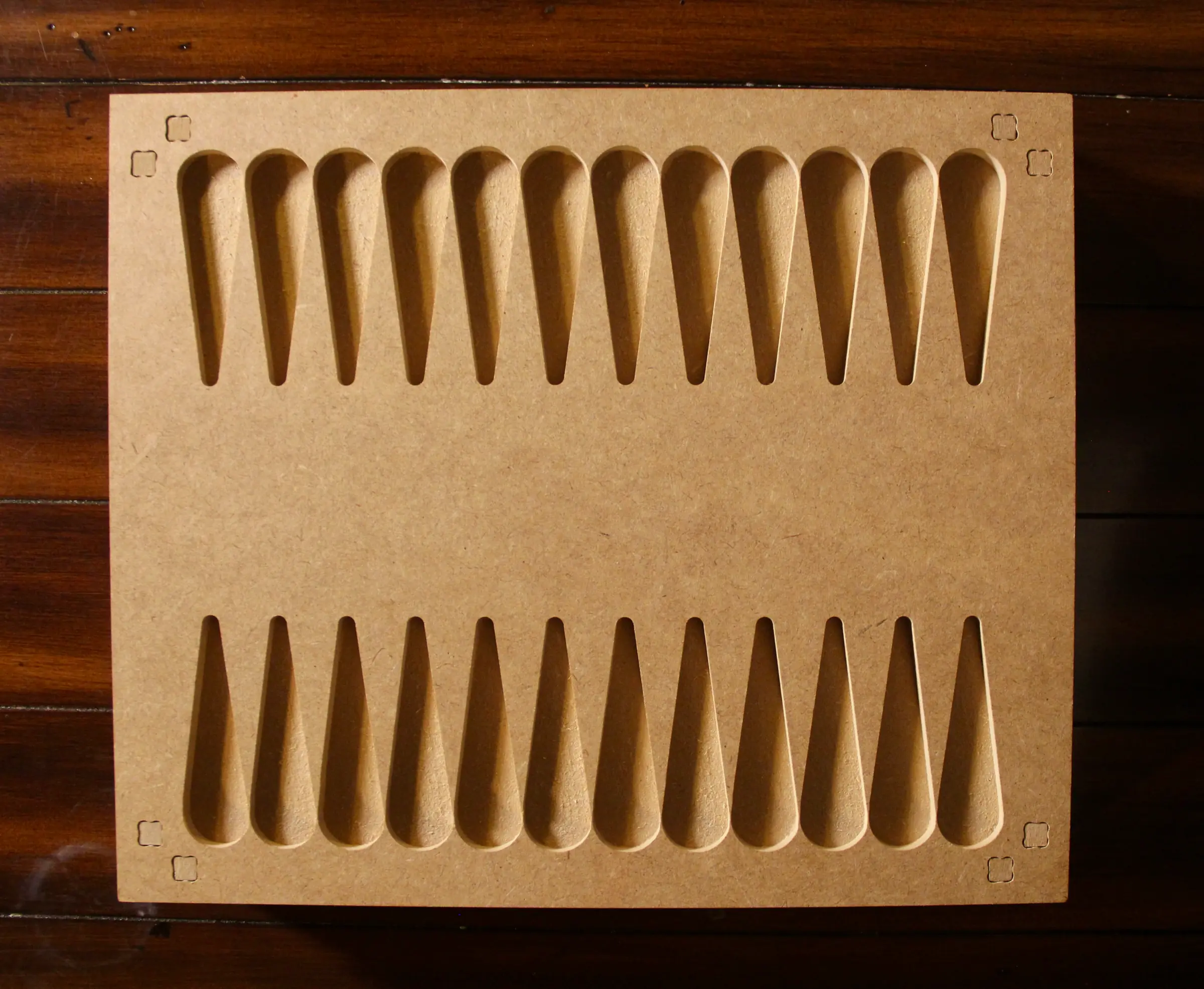 Wood prototypes, before the final CNC pass