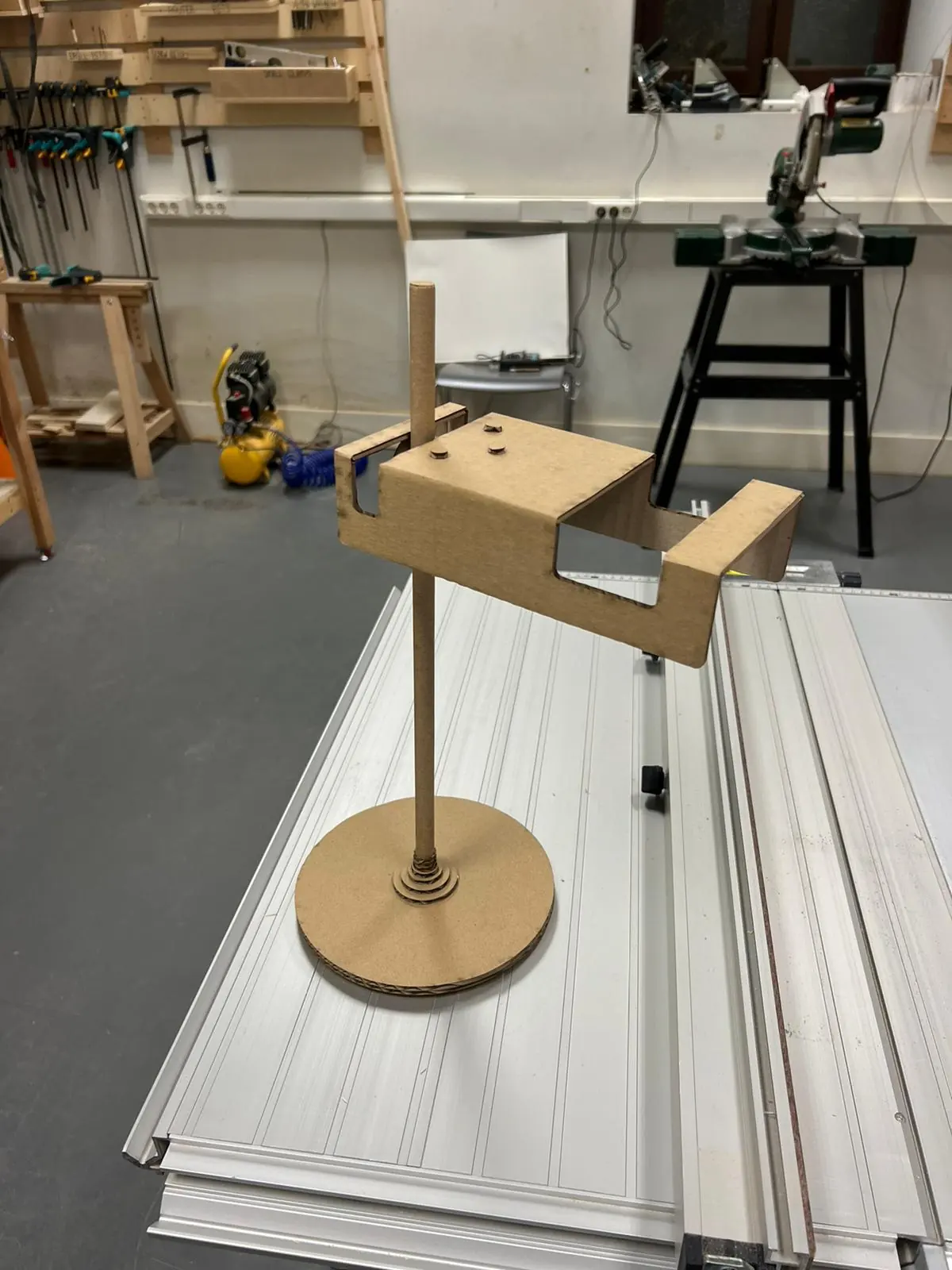 The cardboard prototype, before the final build
