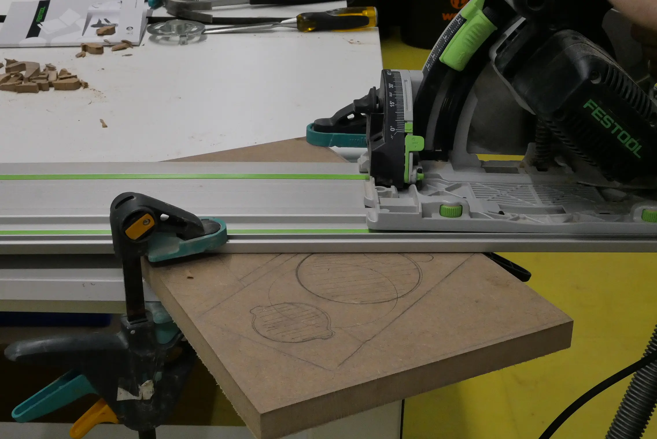 Materials and CNC tests from the early weeks